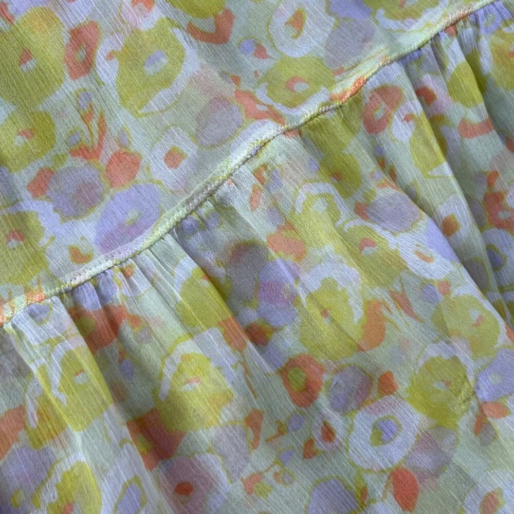 Free People Intimately Floral Babydoll Nightgown Yellow Sheer Babydoll Dress S - Picture 6 of 9